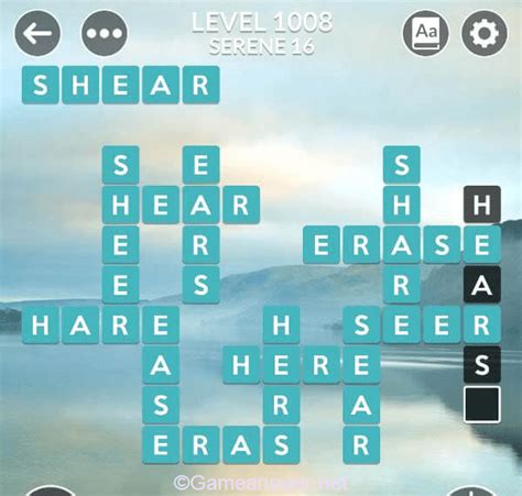 Test your word smarts, unlock new levels and climb the vocabulary ladder. . Wordscapes 1008